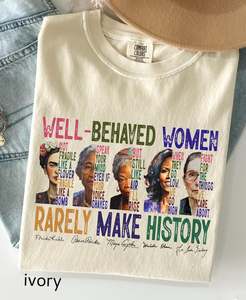 T-shirt Comfort Colors con Icone Femministe da Donna, 100% Cotone, Girocollo, Vestibilità Regolare, Stampa Casual, Per Tutte le Stagioni - Product Image 3