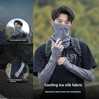 Manchons de cyclisme amples sans couture en nylon/cachemire pour hommes, protection solaire estivale, masque facial, manchons de sport grande taille