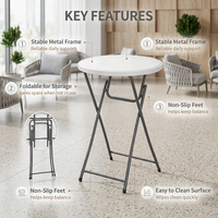 Table pliante légère de haute qualité en plastique pour événements extérieurs, banquets et fêtes