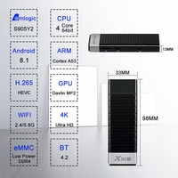 Fabricante de TV Stick, Diseño X96S, Amlogic S905y2, Wifi 2.4g 5.8g, 4g/32g, 4k, Smart TV Box Stick, Mini PC X96