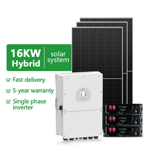 ระบบจัดเก็บพลังงานภายในบ้านแบบไฮบริด 12kw 15kw 16kw พร้อมตัวควบคุม MPPT PWM ระบบโซลาร์เซลล์แบบโมโนคริสตัลไลน์ซิลิคอน ไฮบริด - Product Image 1
