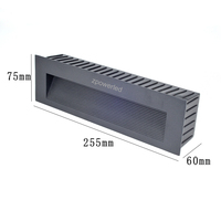 Lampes LED rectangulaires 24V 110V 220V avec boîtier en aluminium 3000K 4000K 6000K 8W pour escaliers