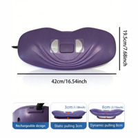 Appareil de massage lombaire Purple Followbreak JKQ-789, alimentation USB, batterie au lithium, fonction de compression chaude et de stimulation par impulsions, double effet, utilisable à plat