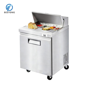 <span class=keywords><strong>Réfrigérateur</strong></span> à salade en acier inoxydable à refroidissement par air, réduit la perte de fraîcheur pour prolonger la durée de conservation des matières premières de la salade - Product Image 2