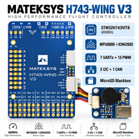 Contrôleur de vol en métal MATEKSYS H743 pour drone à aile fixe ArduPilot INAV STM32H743 7 UART 13 PWM 3-8S LiPo BEC