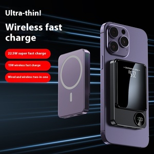 Cargador Inalámbrico Magnético de 22.5W, <span class=keywords><strong>Batería</strong></span> Externa <span class=keywords><strong>Portátil</strong></span> de 10000mah Ultrafina con Carga Rápida, <span class=keywords><strong>Batería</strong></span> de Litio-Polímero - Product Image 3