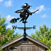 Aiguille d'vente en métal noir résistant à la rouille, décoration extérieure pour toit, jardin, cour, Halloween