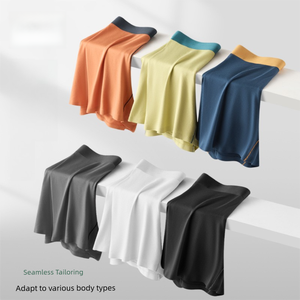 Men's Natural Bamboo Fiber <strong>Boxer</strong> <strong>Briefs</strong>, Antibacterial Long Leg Solid Color Premium Seamless Underwear - Product Image 5