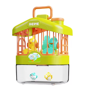 Cage à oiseaux personnalisée 2-en-1 Réservoir à poissons pour enfants unisexe âgés de 2 à 4 ans Éducation précoce Contrôle vocal Induction Simulation plastique - Product Image 1