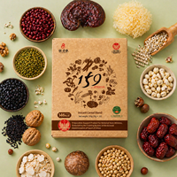 Poudre de céréales complètes, porridge multigrains, substitut de repas végétalien, céréales saines, nutrition diététique, gestion de la santé, alimentation saine