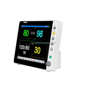 Aparato DE EMERGENCIA Ccu/Icu Bed 12 pulgadas Multi parámetros Monitor de signos vitales