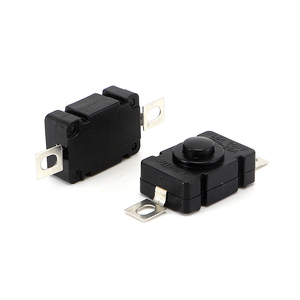 Interruptor de Linterna KAN-28 1.5A 250V 18*12mm, Interruptor de Botón Pulsador de Tipo Parche con Bloqueo Automático 2P-ON-OFF, Interruptores Pequeños - Product Image 3