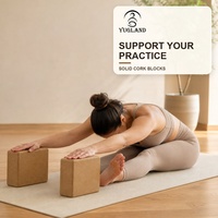Bloc de yoga professionnel en liège haute densité antidérapant en jute naturel, brique de soutien pour Pilates, gym, entraînement, logo personnalisé