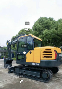 Mini-excavatrice Hyundai 80 d'occasion, 8 tonnes, sur chenilles, excellent état, avec moteur, boîte de vitesses, pompe et prix réduit, à vendre - Product Image 3