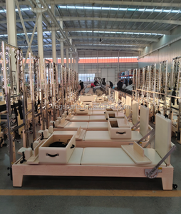 Reformer Pilates en érable massif pour studio et domicile avec système <span class=keywords><strong>de</strong></span> demi-tourneuse réglable - Product Image 3