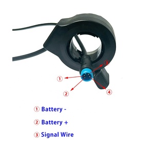 Accélérateur à Gâchette <span class=keywords><strong>Pouce</strong></span> Bleu 4 Broches Mâle pour Kit <span class=keywords><strong>de</strong></span> Conversion Vélo Électrique - Product Image 5