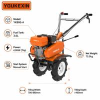 Mini Motocultor de Gasolina YKX 170F, Cultivador Rotatorio para Agricultura, Herramientas de Labranza de Suelos