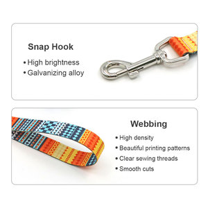 Geometric Pattern Polyester <b>Dog</b> Leash Durable Tribal Style All Seasons for Medium <b>Dogs</b> - Product Image 3