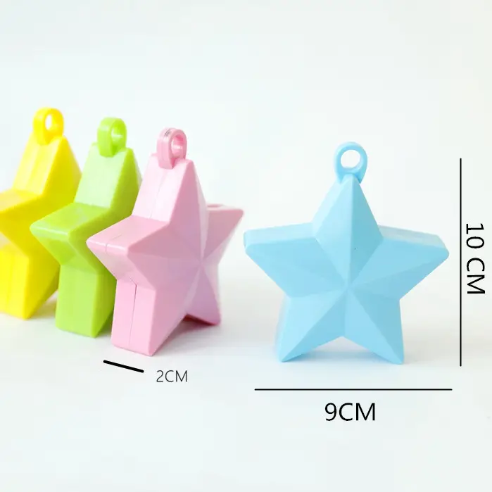 Balloon weight Romantic Wedding Birthday Party Balloon Accessories Plastic Bearing Block Pentagram Balloon Pendant