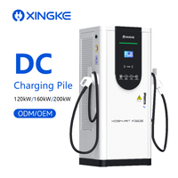 Chargeur rapide DC pour véhicules électriques 120/160/200KW Double Port CCS2 GBT, sur pied, pour parkings commerciaux