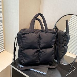 Personalized Puffer Quilted <b>Square</b> Tote Crossbody Bag Lightweight Puffy Women's Shoulder Bag - Product Image 4