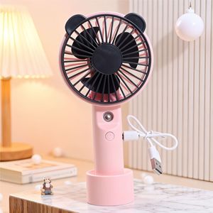 Mini ventilador portátil con función de pulverización, ventilador de escritorio portátil recargable por USB para uso en exteriores e interiores - Product Image 1