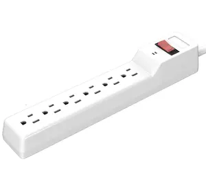 6 Outlets Extension Board with Surge Protector and Indicator, 980H 125V 15A ETL Certified