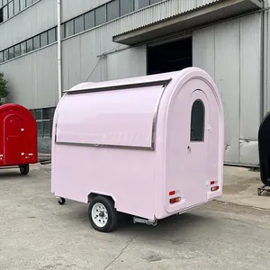 Camion de restauration mobile électrique pour hot-dogs et café, style USA, couleur violette, pour la vente de snacks de rue - Product Image 4