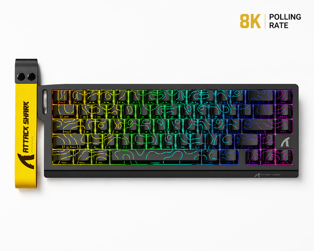 X68HE 8K Polling Rate Magnetic Switch Type-C Gaming Mechanical Keyboard 0.125ms Ultra-Low Latency 128K Scan Rate RGB Backlit