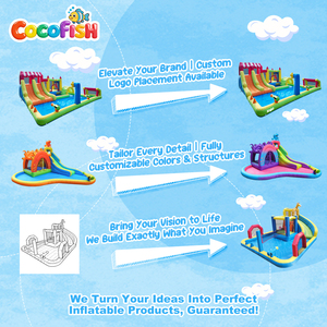Cocofish Grand Parc de Jeux Gonflable en Tissu Oxford Thème Fête Foraine, Château Gonflable pour Enfants, Bouncer Gonflable pour Enfants - Product Image 5