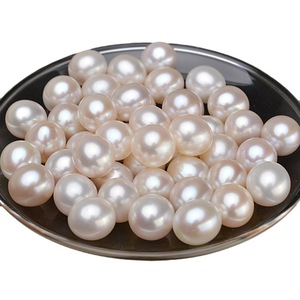 Perles d'eau douce Tilian 11-12 mm, perles blanches en vrac, forte luminosité, presque parfaites, rondes, type naturel Mantou - Product Image 5