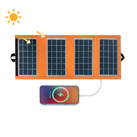 Mini panneau solaire pliable pour téléphone portable 6W 5V, sac de chargeur solaire pour smartphone