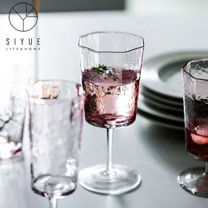 Toptan özel kalın alt şeffaf viski bardağı kristal içme bardakları kupası kısa cam kırmızı şarap şişesi 2066