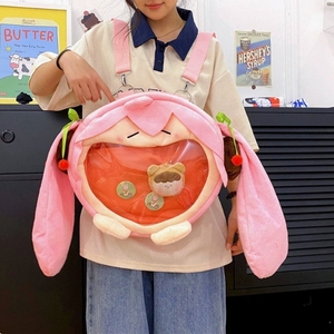 Bolsa de <span class=keywords><strong>Peluche</strong></span> de 30CM con Diseño de Miku de Boca Grande, Juguete de <span class=keywords><strong>Peluche</strong></span>, Regalo - Product Image 3