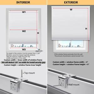 ستائر خلوية فاخرة من ZSTARR بعرض 1 بوصة، فلتر للضوء وحاجب للضوء بدون حبال، ستائر خلوية على شكل خلية النحل لغرف الأطفال - Product Image 6