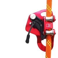 Ascenseur de poitrine en aluminium aéronautique pour l'escalade avec poignée antidérapante 58x92mm en rouge (diamètre de corde 8-13mm) Fabriqué à Shenzhen