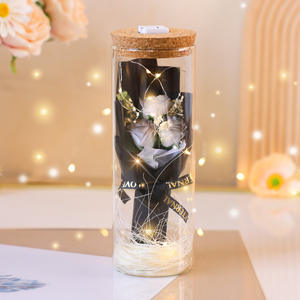 Regalo de San Valentín o Cumpleaños, Ramo de Flores Artificiales Ecológicas de Alta Calidad (Rosas, Girasoles), Cristal, Año Nuevo Chino - Product Image 6