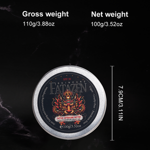 Baume de soin après tatouage FATAZEN, marque privée, protection solaire SPF 30 PA+++, ingrédients naturels, formule fixante de couleur, baume pour tatouage - Product Image 6