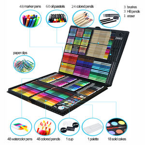 Caja de Arte de Dibujo Rosa de 288 Piezas con Crayones, Pasteles al Óleo, Lápices de Colores, Acuarelas para Regalo de Cumpleaños para Niña - Product Image 3