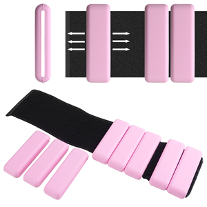 Bracelet lesté réglable en silicone pour poignet et cheville, avec fermeture auto-agrippante, poids portables pour Yoga, Pilates, Course à pied, Gym - Product Image 3