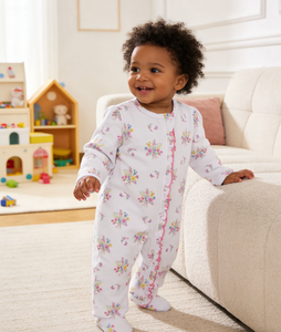 2026 Vente en gros <span class=keywords><strong>Layette</strong></span> <span class=keywords><strong>bébé</strong></span> nouveau-né à fermeture éclair motif Jardins Pastel Échantillon <span class=keywords><strong>gratuit</strong></span> - Product Image 2