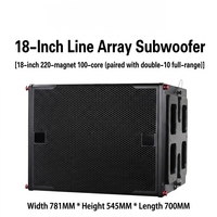 Sistem Audio Speaker Amplifier Profesional LS210 Double 10-inci Neodymium Metal Linear Array Tahan Air 800W