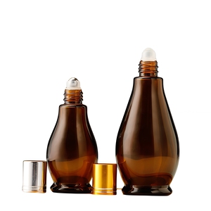 Flacon compte-gouttes <span class=keywords><strong>en</strong></span> verre ambré de 10ml 20ml <span class=keywords><strong>en</strong></span> forme de <span class=keywords><strong>gourde</strong></span> unique personnalisé - Product Image 2