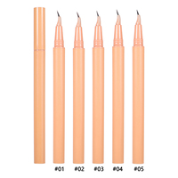 Crayon à sourcils ultra-fin, marque privée, logo personnalisé, crayon à sourcils liquide, pointe micro-brosse flexible, anti-bavures, stylo de maquillage pour sourcils