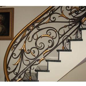 Tuyệt vời gỗ lan can trụ cột wrought sắt vuông ống sắt hàng rào lan can - Product Image 1