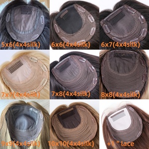 Venta al por mayor: Topper de cabello 4x4 con base de seda y trama trasera, indetectable, transpirable, listo para enviar, para mujeres con cabello fino, OEM personalizado. - Product Image 3