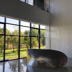 Comptoir de bar en acier inoxydable de qualité architecturale EX618 pour projets d'aménagement intérieur de salons d'hôtels et de restaurants - Product Image 5