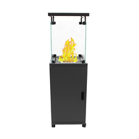 GardenSun acier avec revêtement en poudre 945 g/h roues porte ouverte à granulés chauffage extérieur patio extérieur