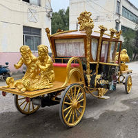 Buggy de mariage de luxe à quatre roues, voiture de tourisme, calèche royale électrique de Noël