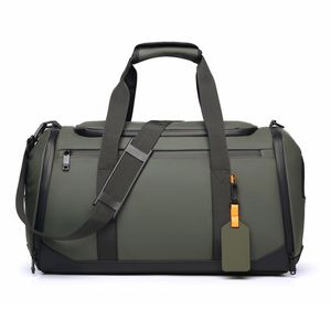 Sac de sport de grande capacité avec logo personnalisé, sac de week-end, sac de voyage imperméable, sac de voyage portable avec fermeture éclair pour homme et femme - Product Image 1